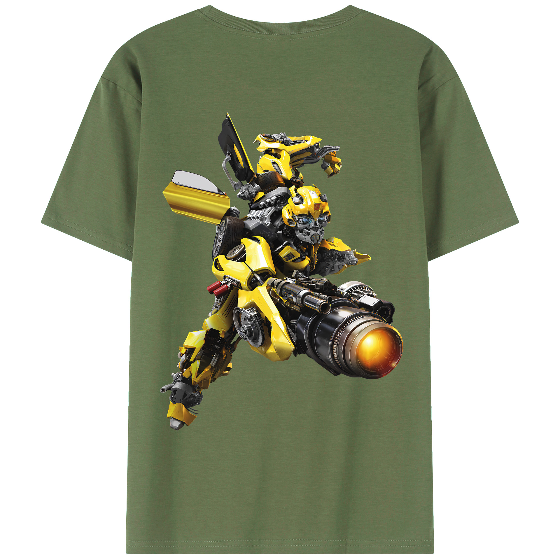 （画像用） Transformers トランスフォーマー 綿100％ メンズ半袖Tシャツ（バックプリント） 通気性